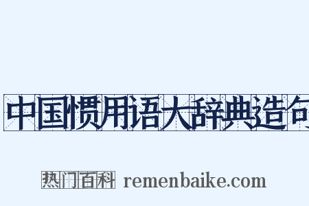 中国惯用语大辞典造句是什么意思的图片